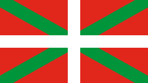 red, green saltire, white cross