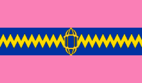 pink-blue-pink, wavy yellow line, yellow lantern