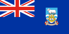 blue British ensign, coat of arms