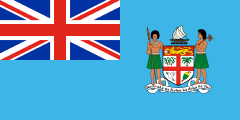 2005 Fiji flag proposal: light blue British ensign with a coat of arms