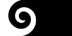 2015 New Zealand flag proposal: black with a white spiral on the left side